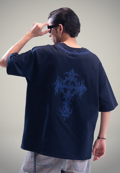 NAVY SILENT CREST TEE