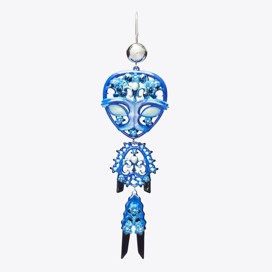 Tory Burch Alien Earrings Tory Silver / Blue