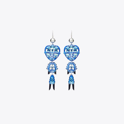 Tory Burch Alien Earrings Tory Silver / Blue
