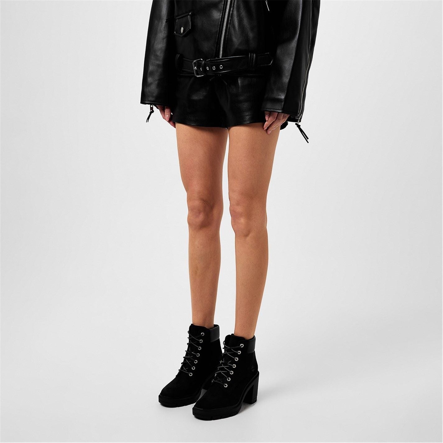  Allington Lace-up Heeled Boots Black Nubuck