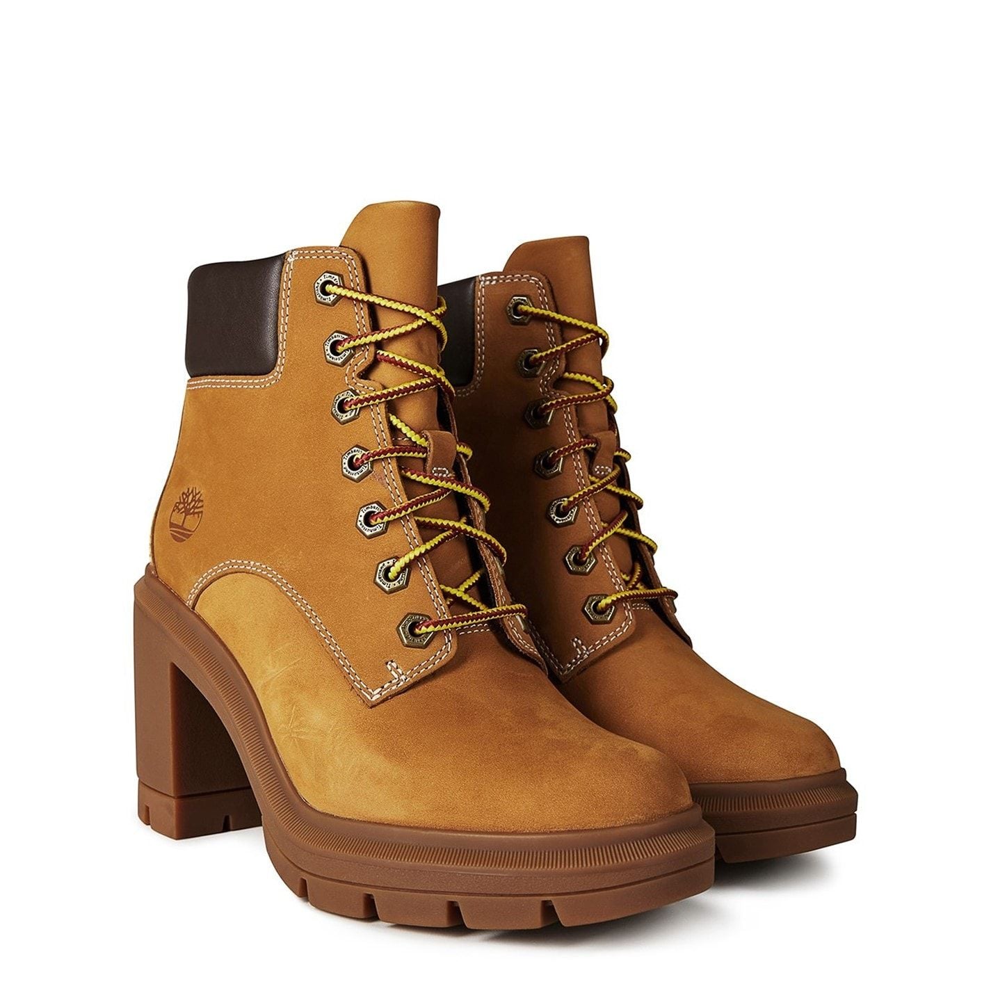  Allington Lace-up Heeled Boots Wheat Nubuck