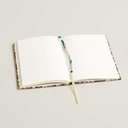 Hermes "Ancres" Silk Notebook Cha