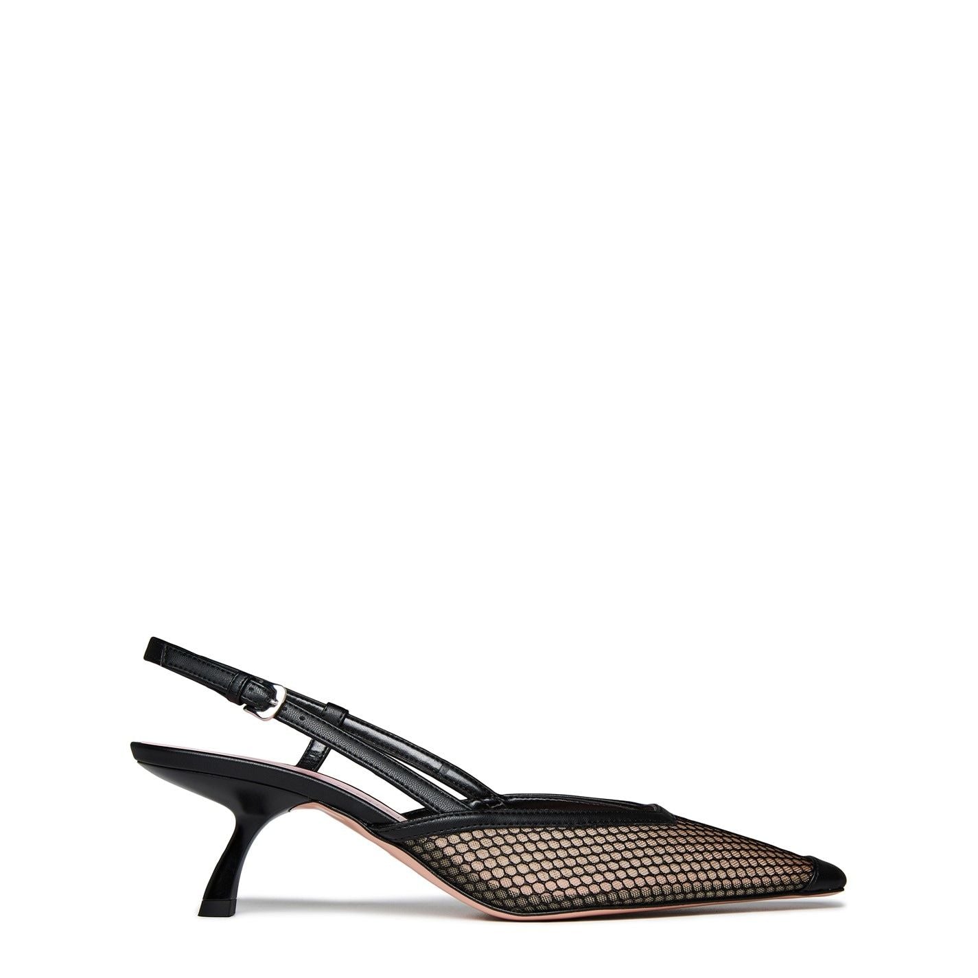  Andrea Sling Back Mules Black