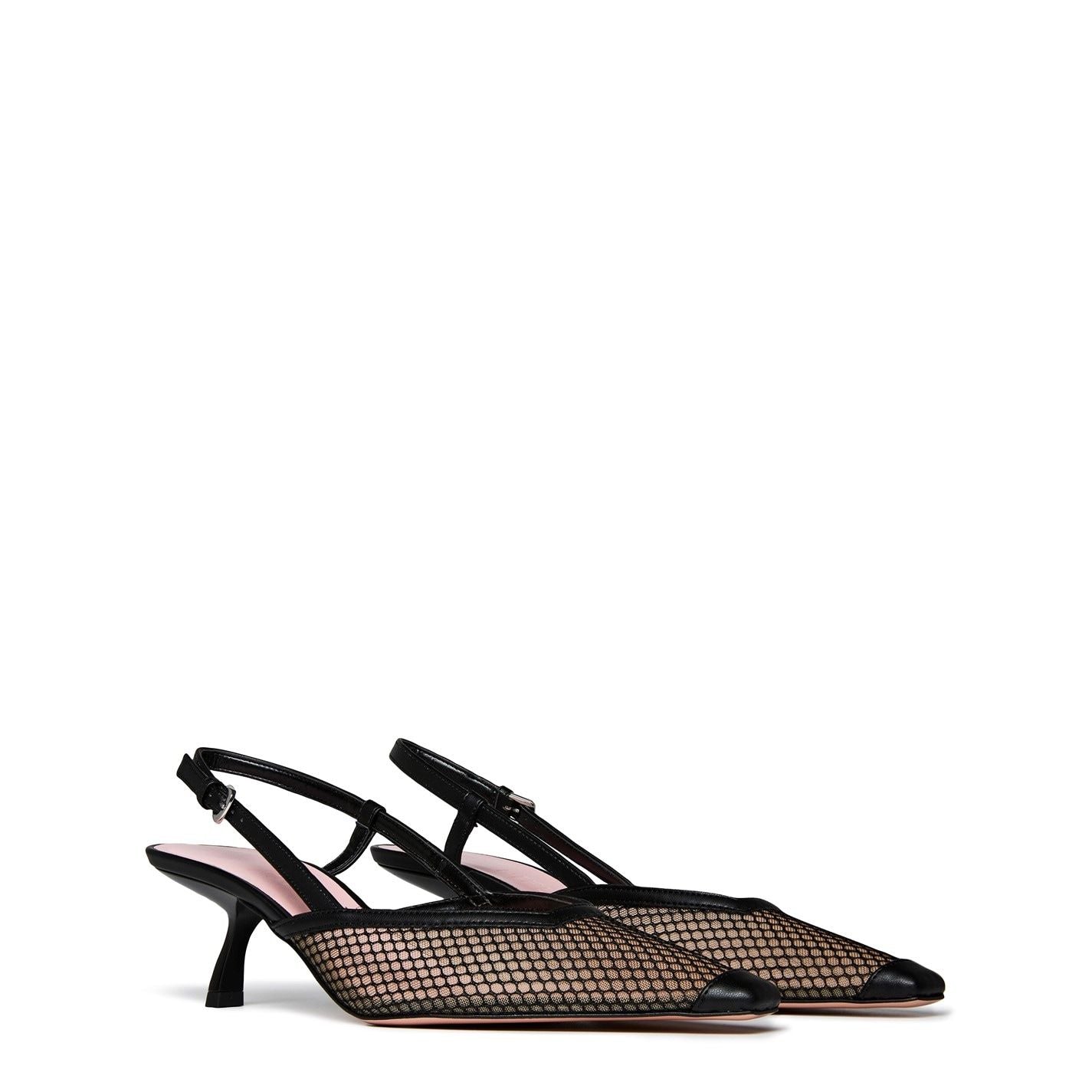  Andrea Sling Back Mules Black