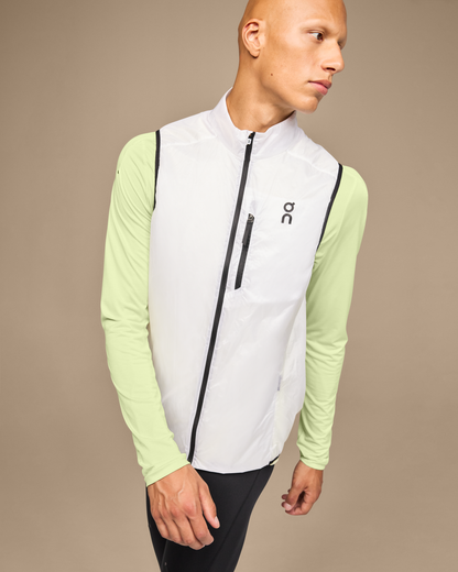 on weather vest White | Black