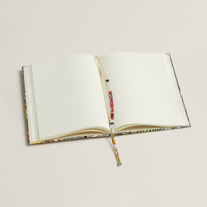  Hermes "Animapolis" Silk Notebook Mauve Ple