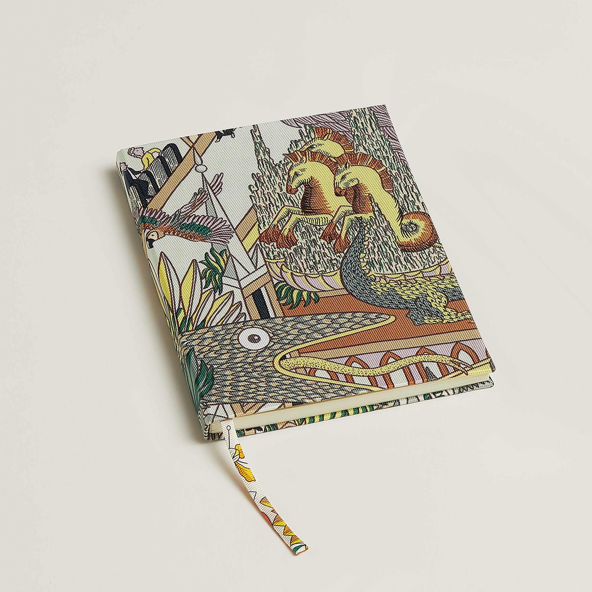  Hermes "Animapolis" Silk Notebook Mauve Ple
