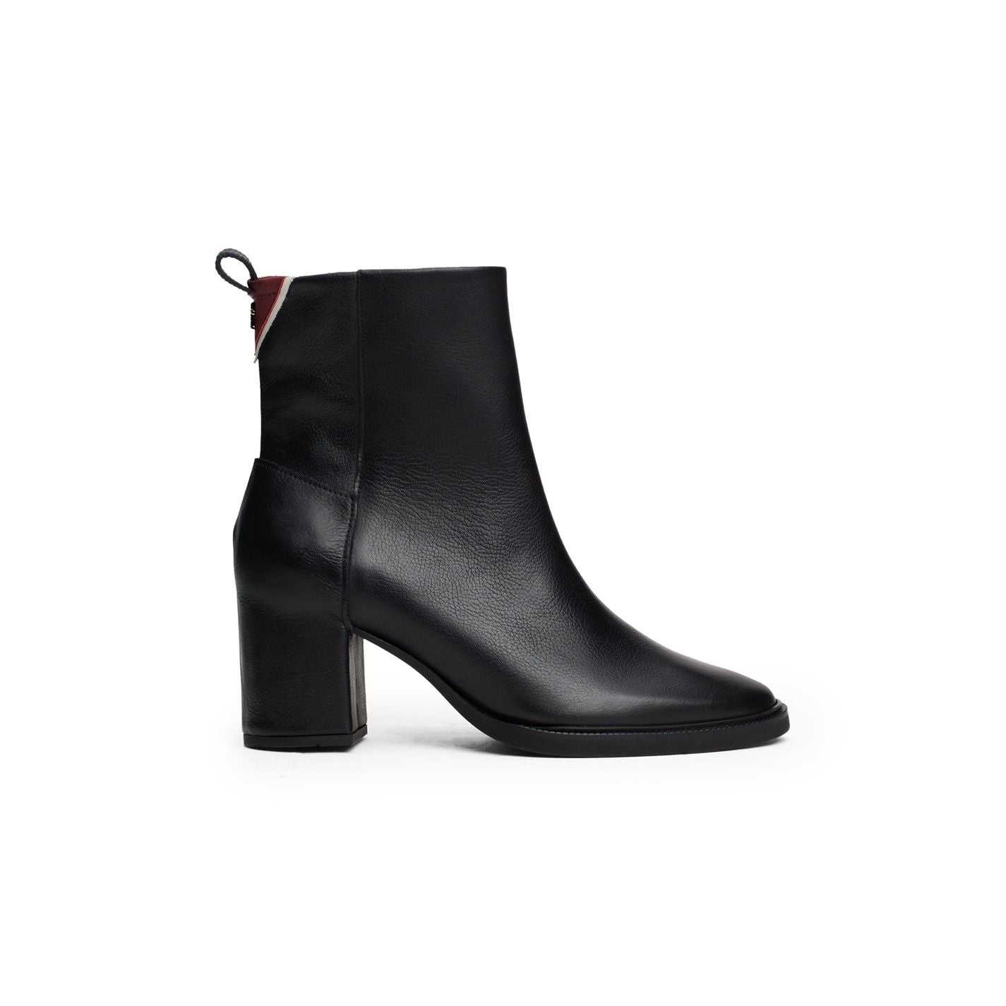  ANKLE BOOT MID WRAPPED LTHR HEEL Black