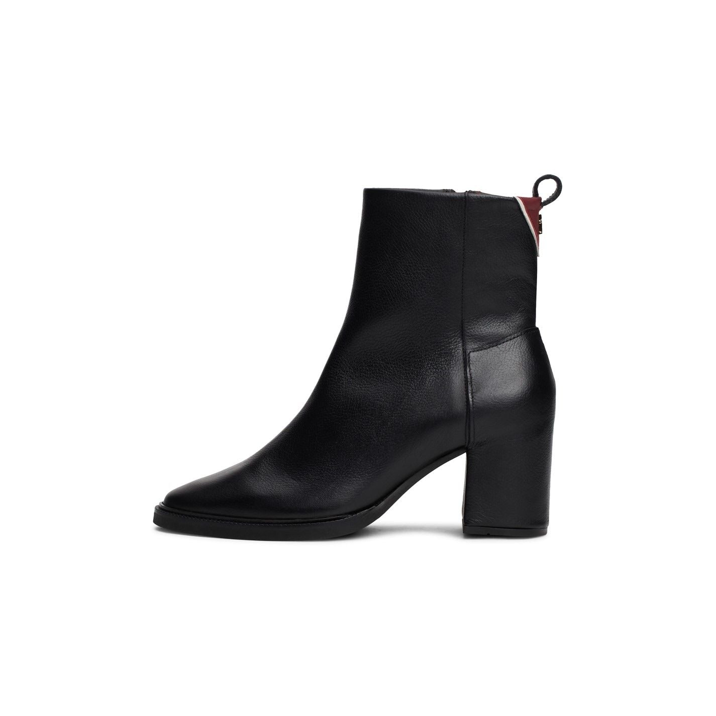  ANKLE BOOT MID WRAPPED LTHR HEEL Black