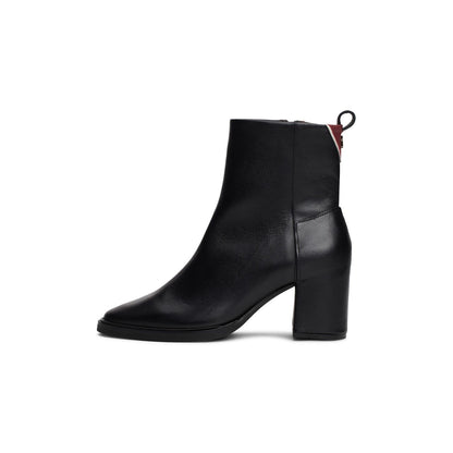  ANKLE BOOT MID WRAPPED LTHR HEEL Black