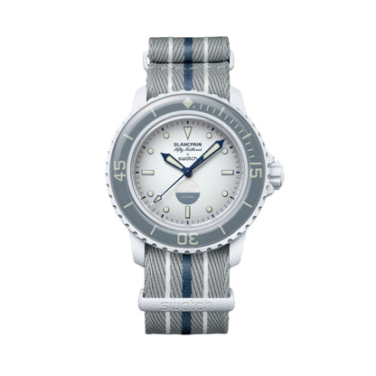 Swatch x Blancpain Antarctic Ocean, side profile