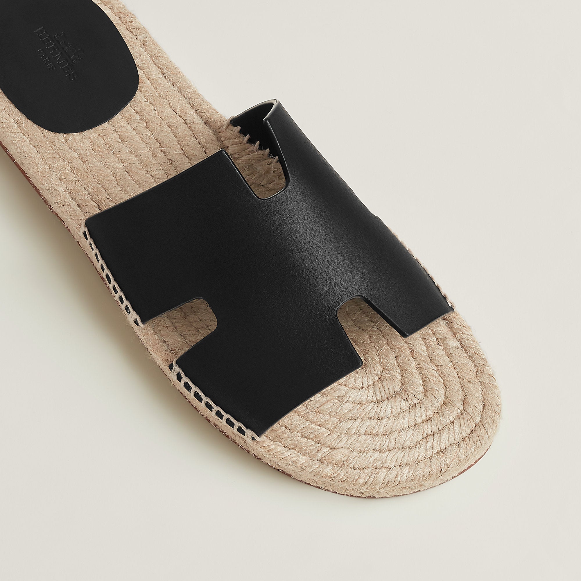  Hermes Antigua Espadrille Noir