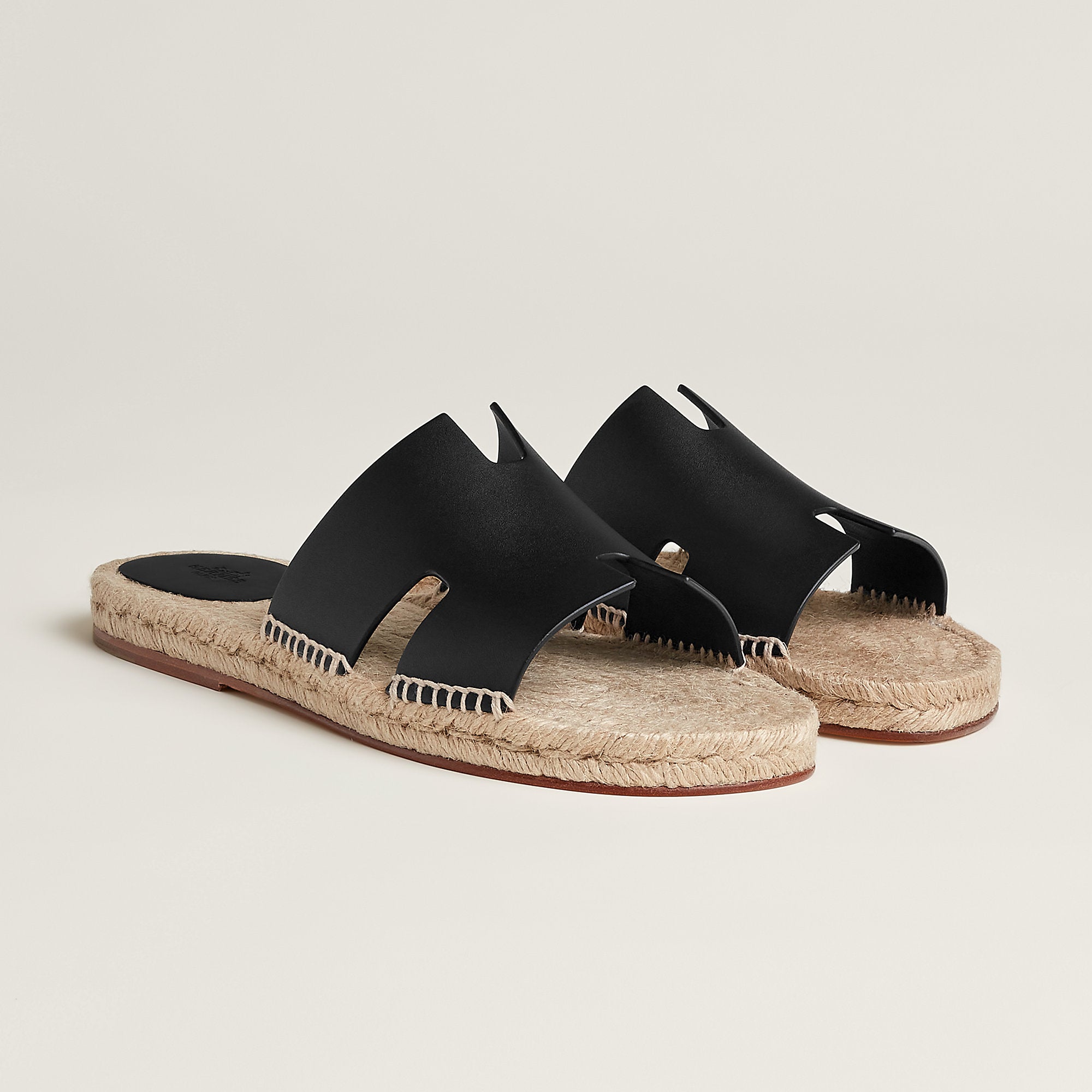  Hermes Antigua Espadrille Noir