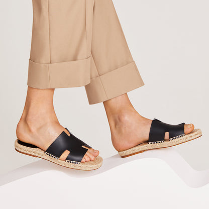  Hermes Antigua Espadrille Noir