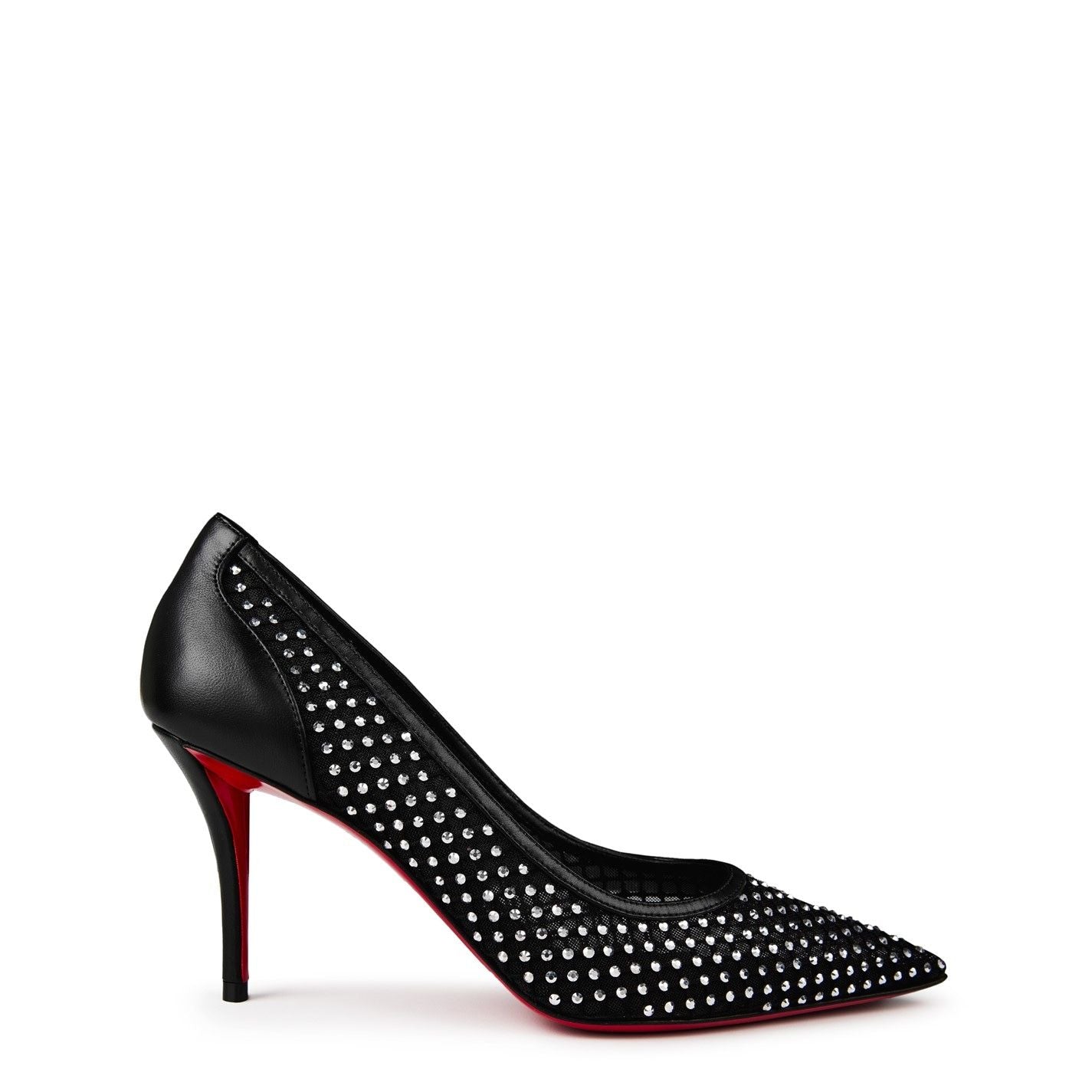  Apostropha Mesh Strass 80mm Pumps Black Crystal
