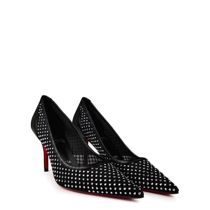 Apostropha Mesh Strass 80mm Pumps Black Crystal