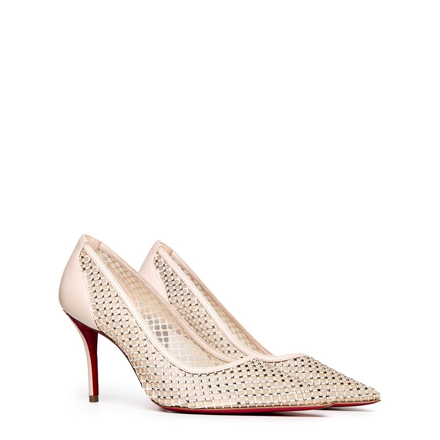  Apostropha Mesh Strass 80mm Pumps Leche