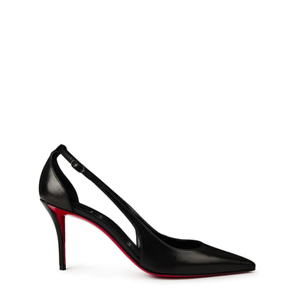  Apostrophatoric 80mm Cutout Leather Pumps Black