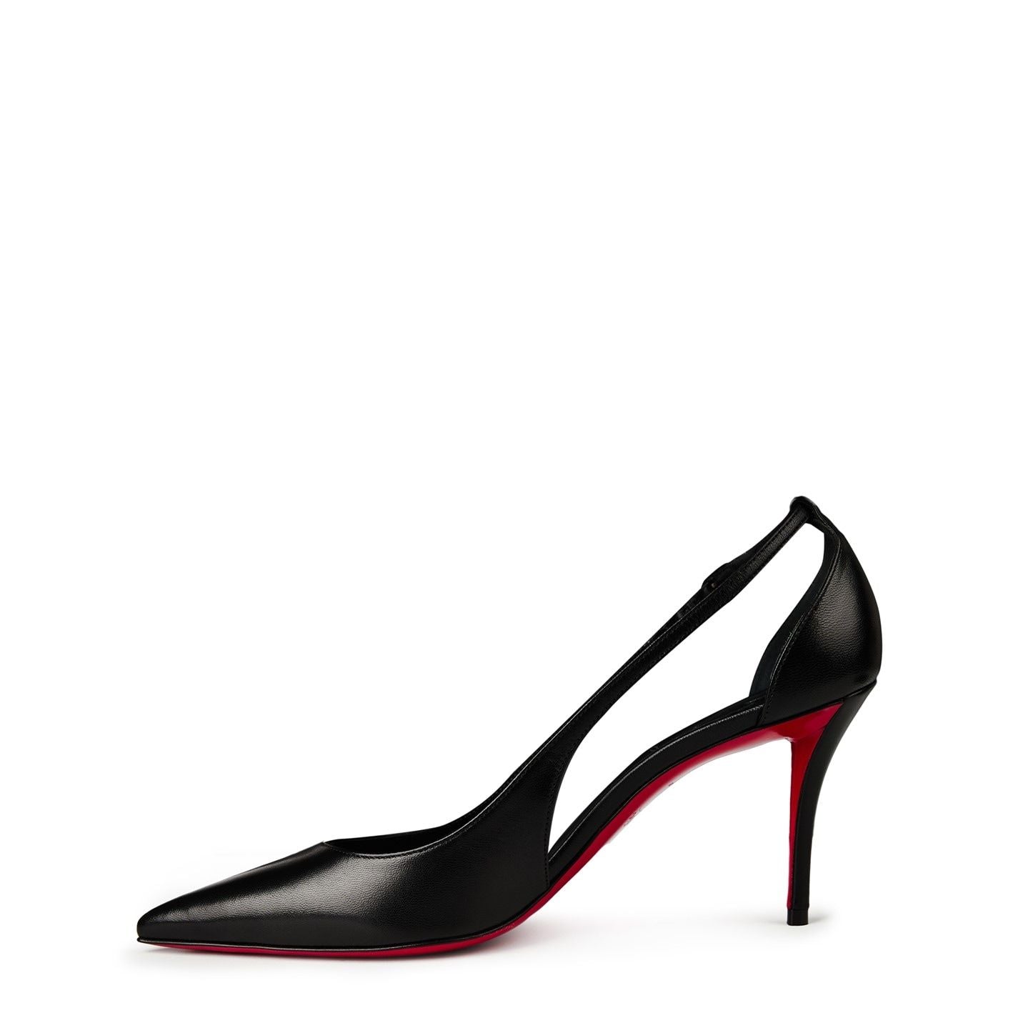  Apostrophatoric 80mm Cutout Leather Pumps Black