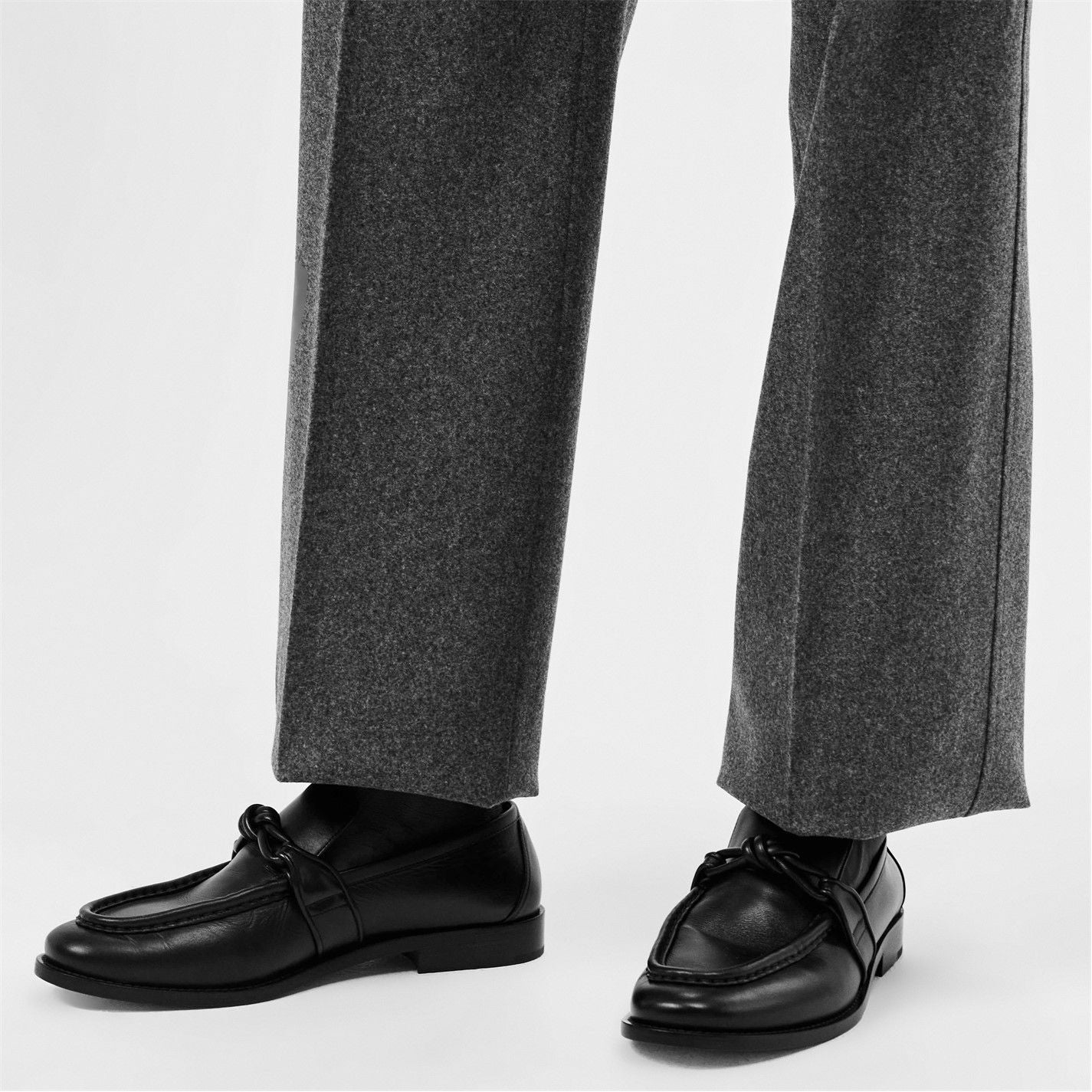  Astaire Metallic Knot Napa Loafers Black