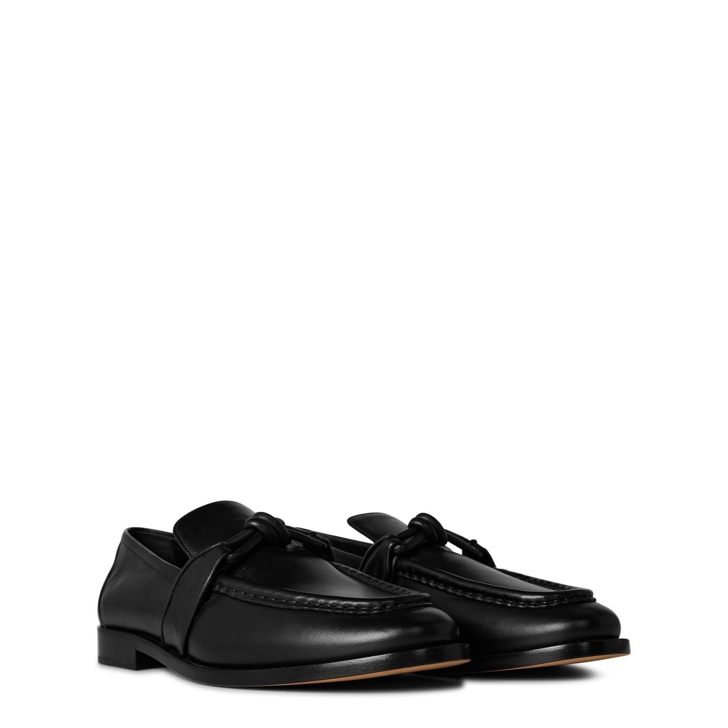  Astaire Metallic Knot Napa Loafers Black