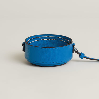  Hermes Avecsoie In The Pocket Water Bottle Holder Bleu Zanzibar