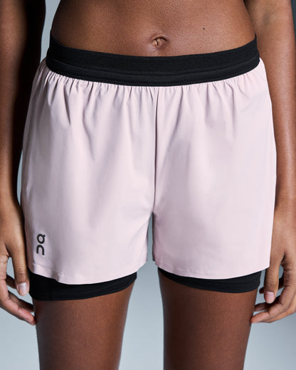 on 3" performance 2/1 shorts Mauve | Black (Women's)