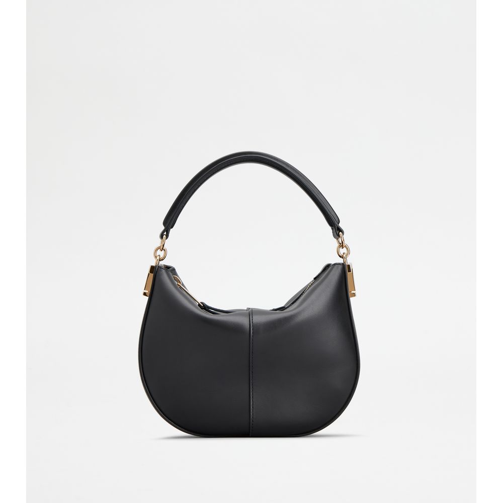 Tods T Case Hobo Bag In Leather Mini Black