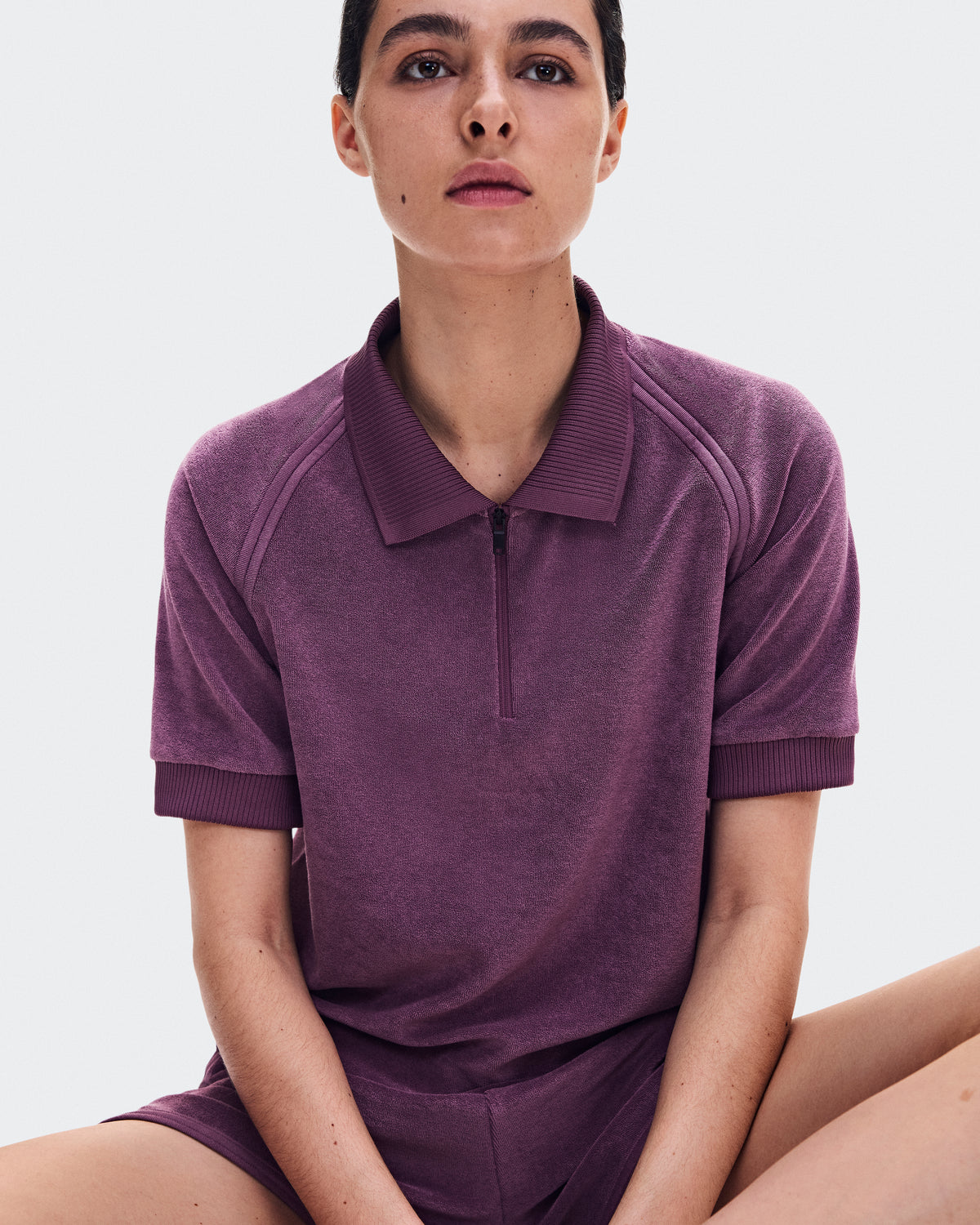 On Courtside Polo Terry Cassis (Women'S)