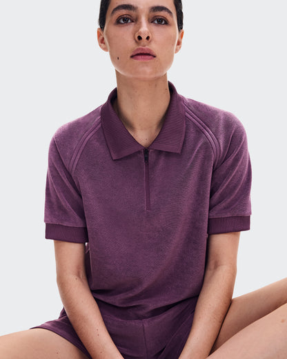 On Courtside Polo Terry Cassis (Women'S)