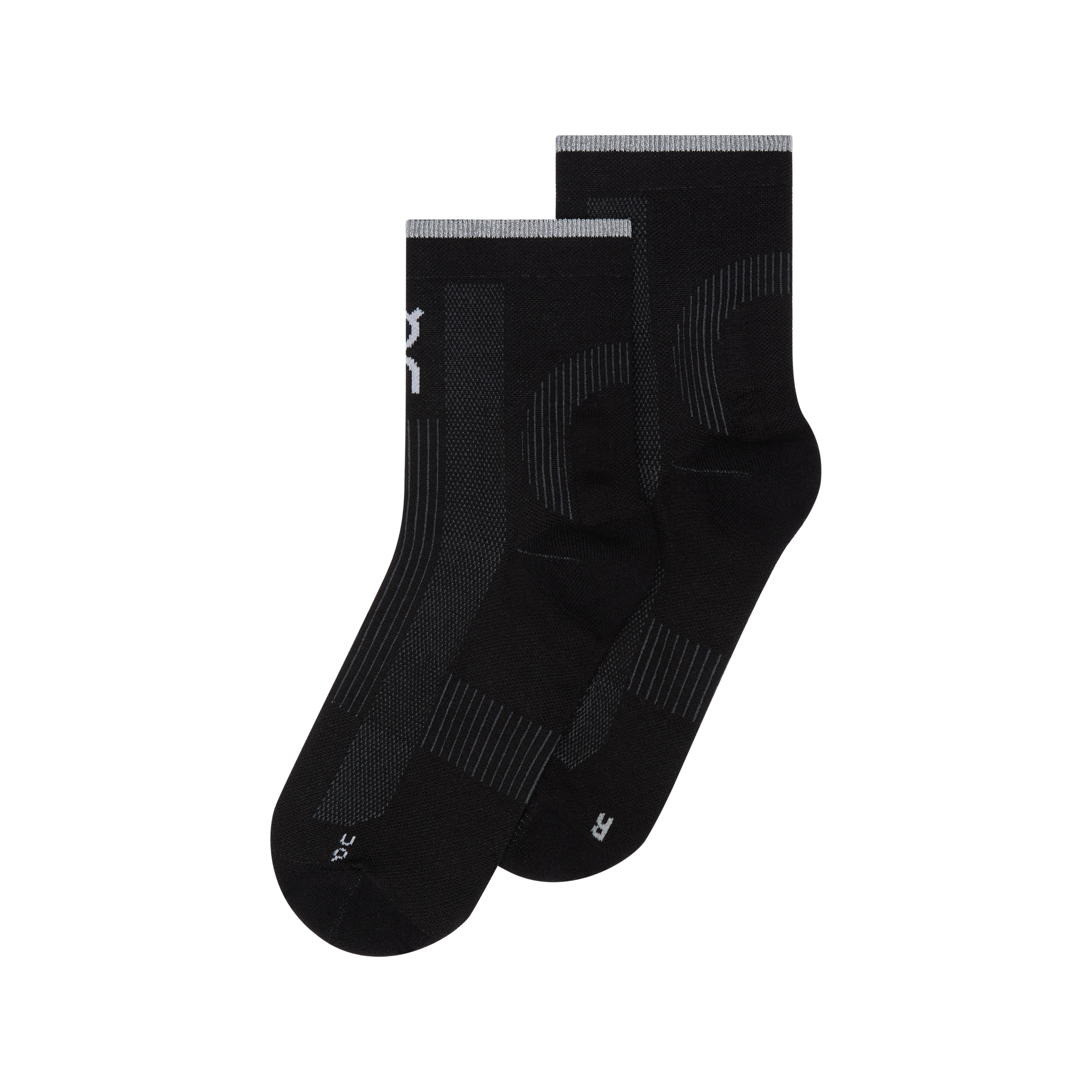On Performance Run Sock Mid Black | Eclipse