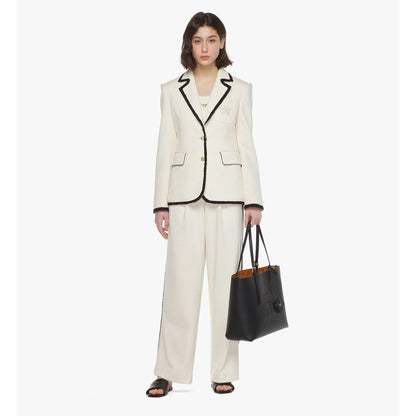MCM Himmel Shopper In Embossed Logo Leather