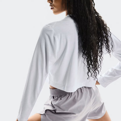 On Train Long-T Crop Graphic White (Women'S)