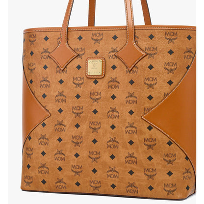 MCM Large Dia Shopper in Visetos Leather Mix