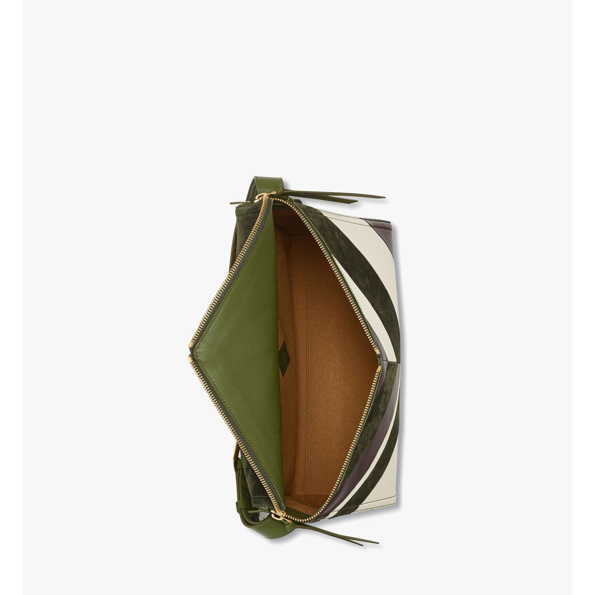 MCM Diamant 3D Shoulder Bag in Mega Herringbone Suede