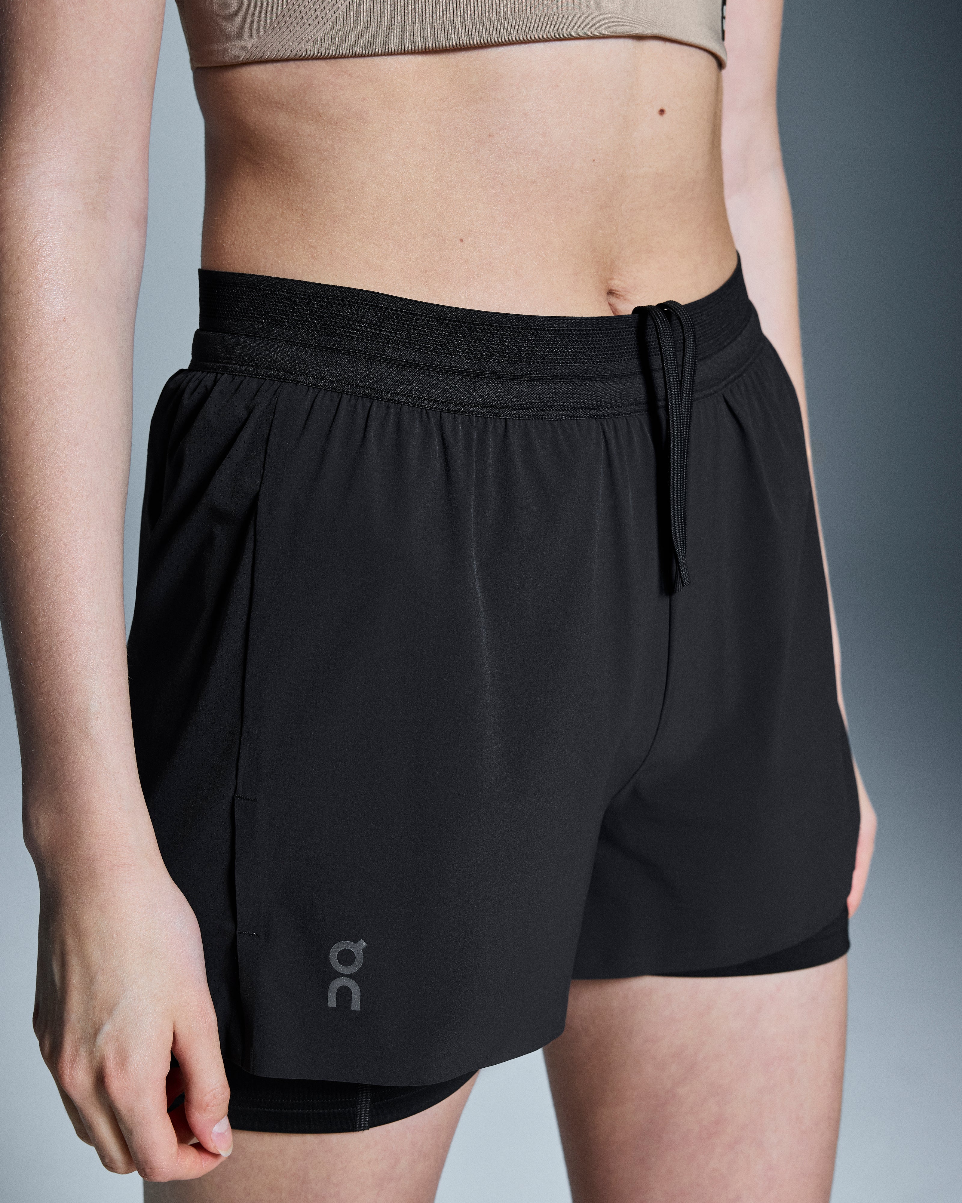On 3" Performance 2/1 Shorts Black (Women's)