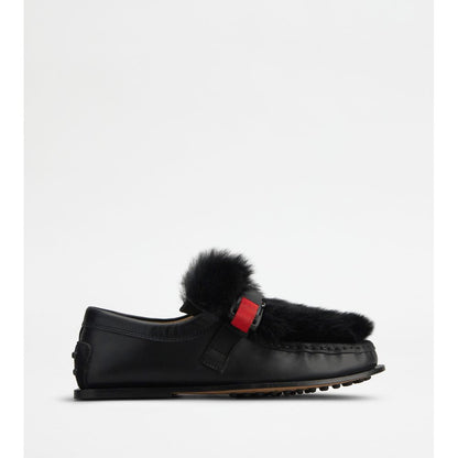 Tods Loafers In Leather Black Womens