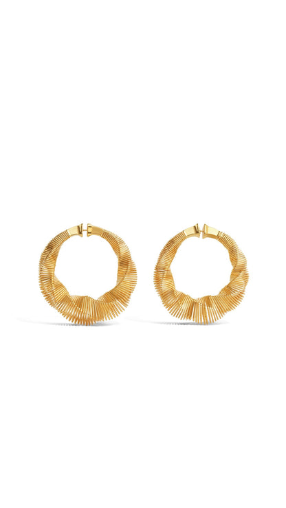 Alaïa Spiral Square Hoops