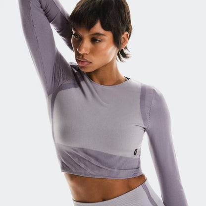 On Studio Knit Long-T Crop Lilac | Cosmos (Women'S)