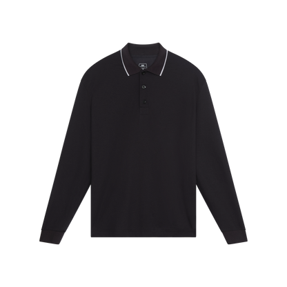 On Courtside Long-T Polo Black