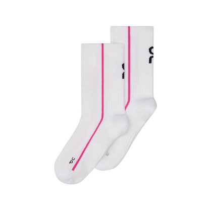 On Court Sock High White | Pink