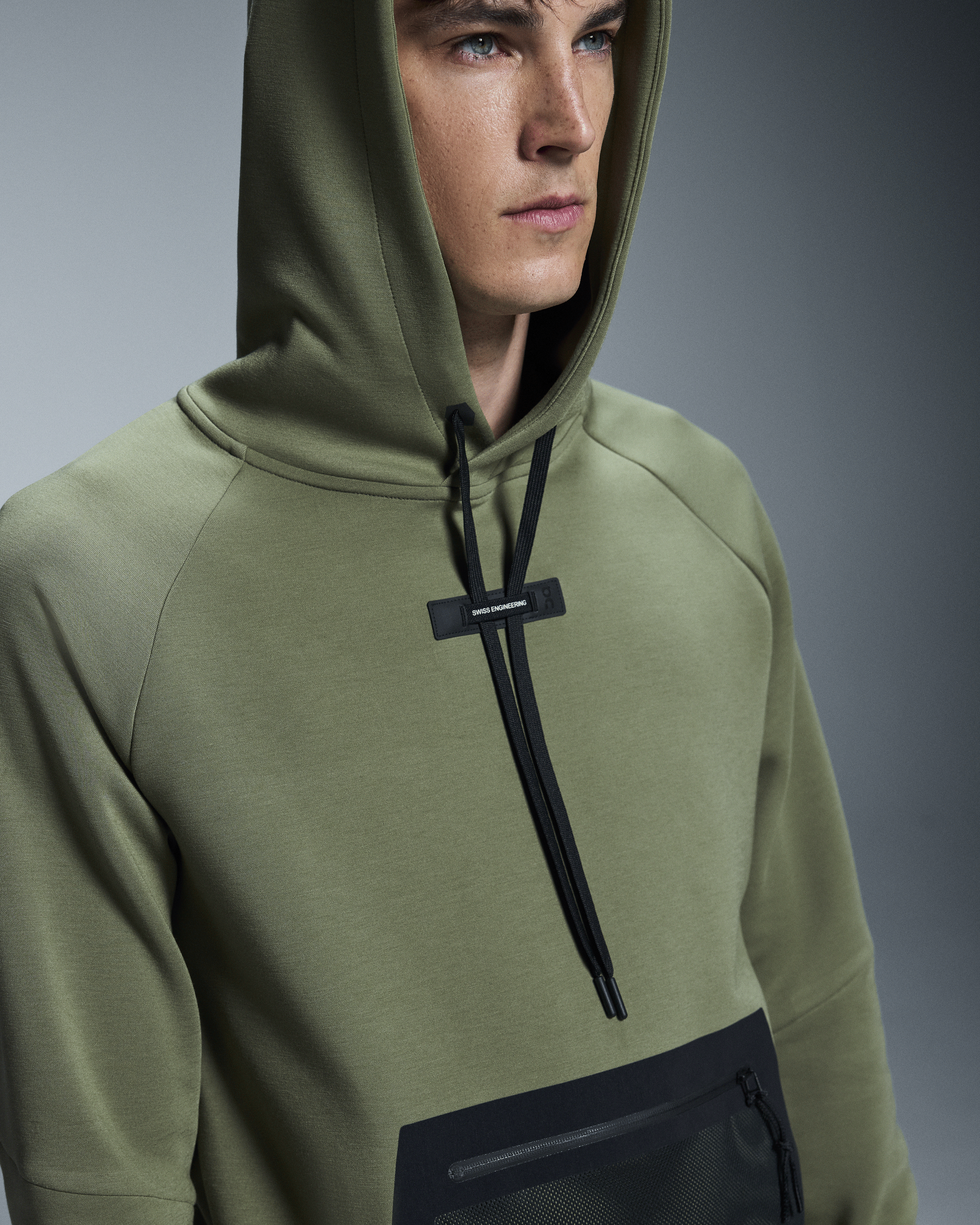 on hoodie Taiga