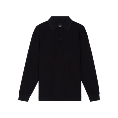 On Courtside Long-T Polo Black | Eclipse