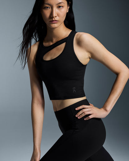 On Studio Cut-Out Crop Black (Women'S)