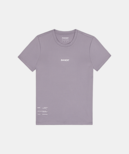 Bandit Womens Micromesh Run Tee Violet Fog