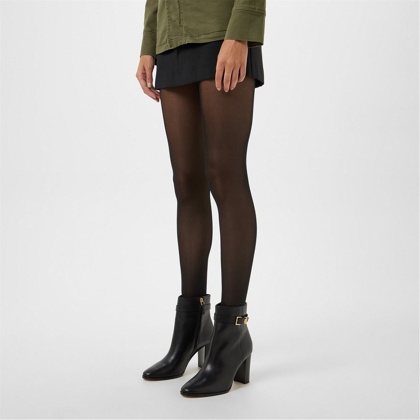  Bailey Leather Booties Black