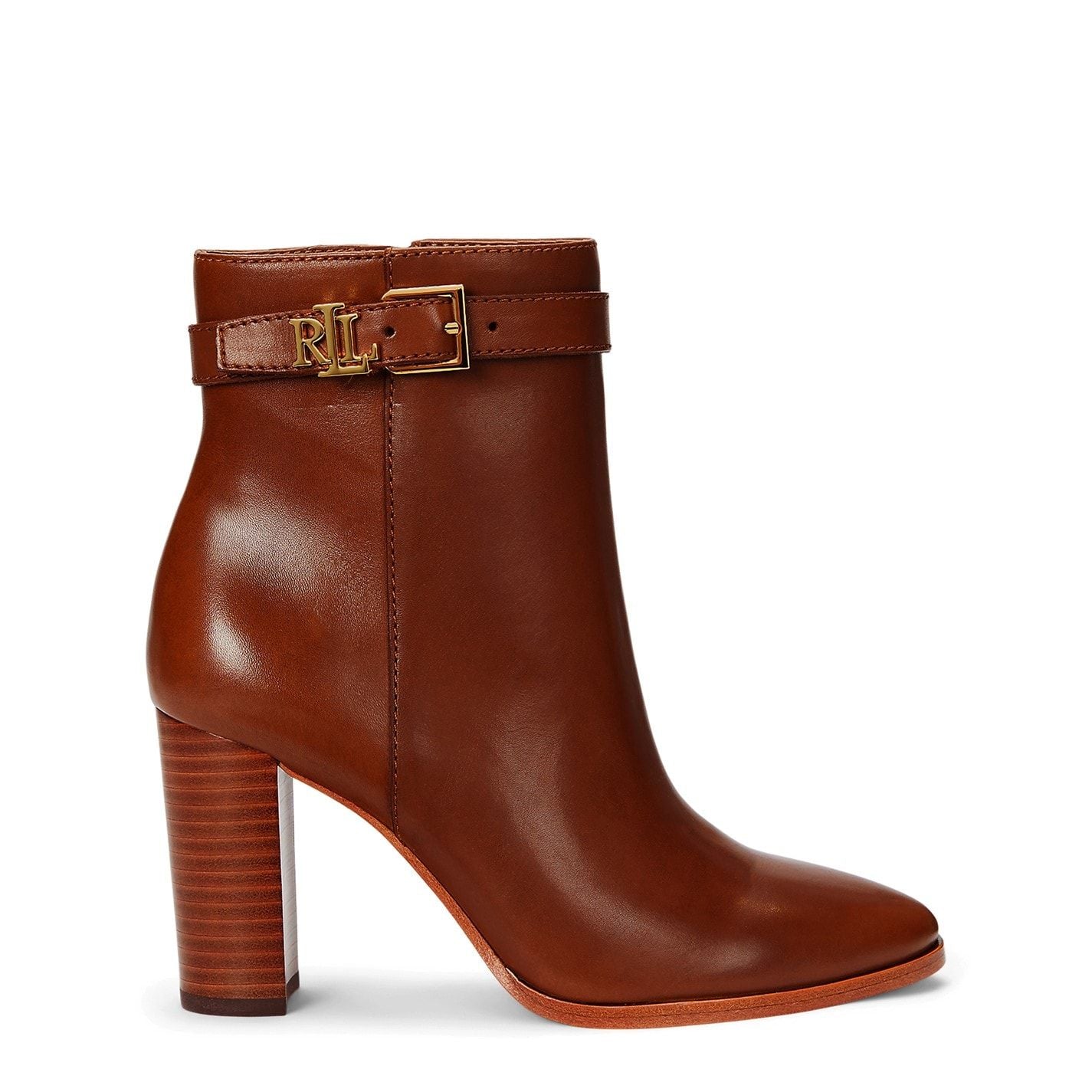  Bailey Leather Booties Saddle Tan