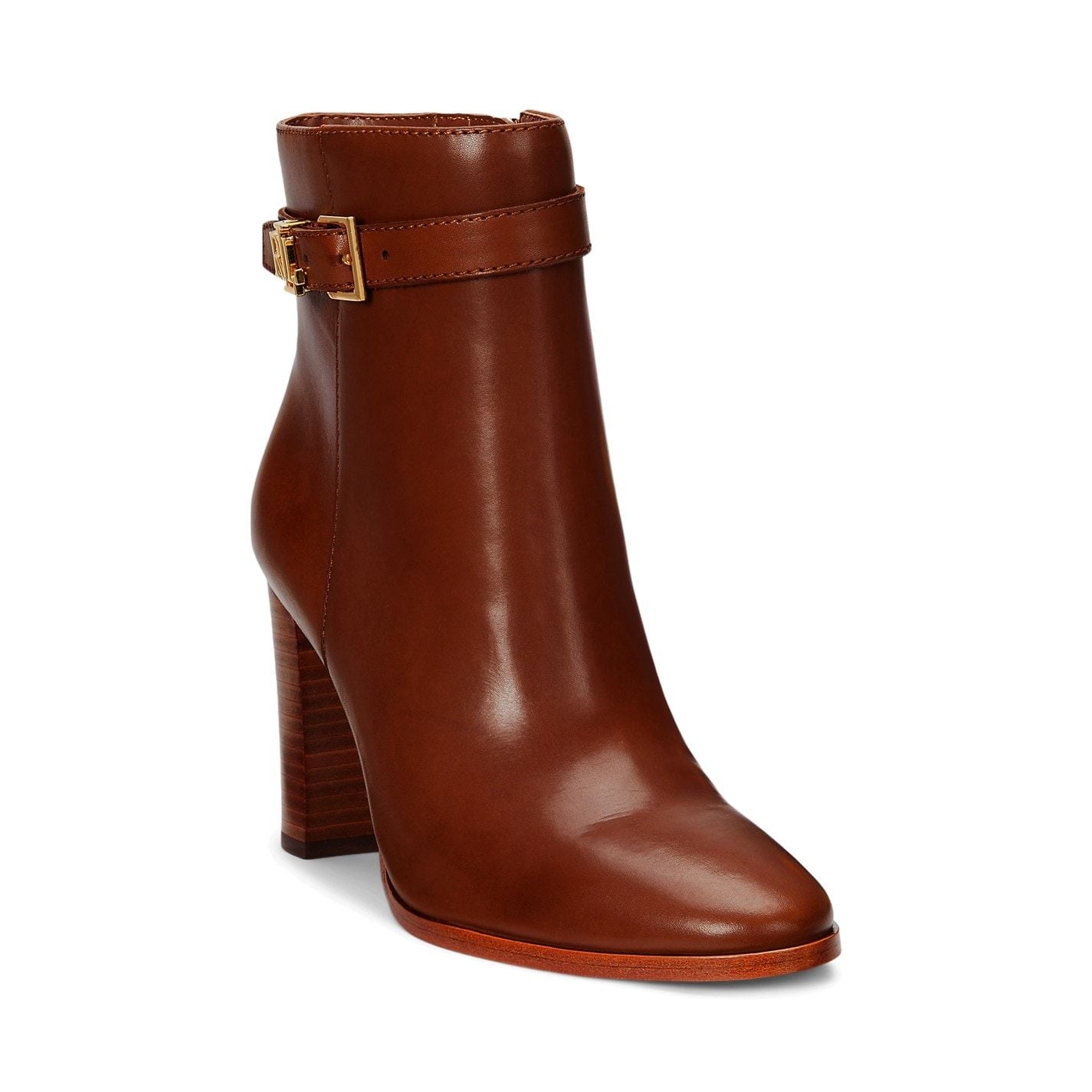  Bailey Leather Booties Saddle Tan