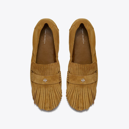 Tory Burch Ballet Fringe Loafer TOFFEE