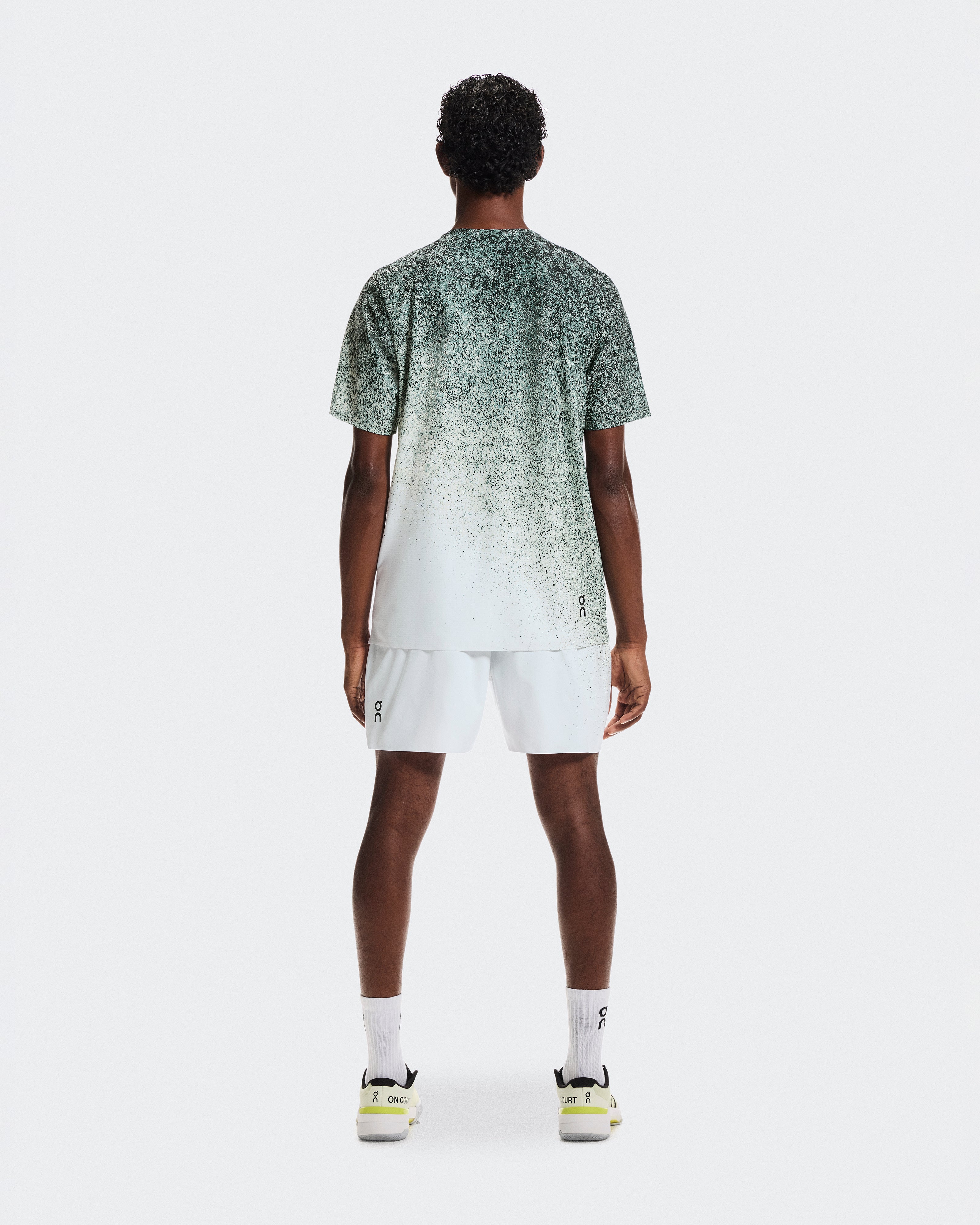 On 5" Court Shorts Fade Mineral | White